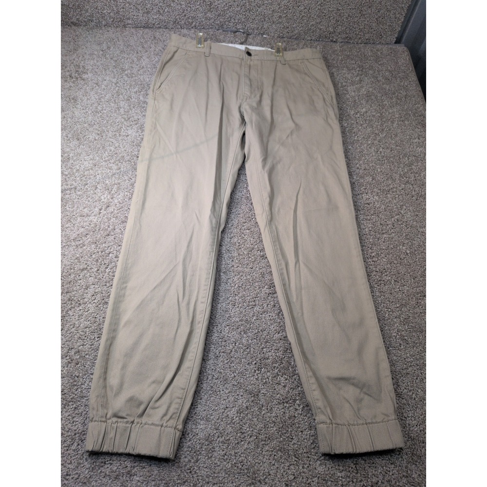 Levis XX Chino Jogger Pants Mens 34x34 Khaki Tan Tapered Elastic Cuff 19495-0004